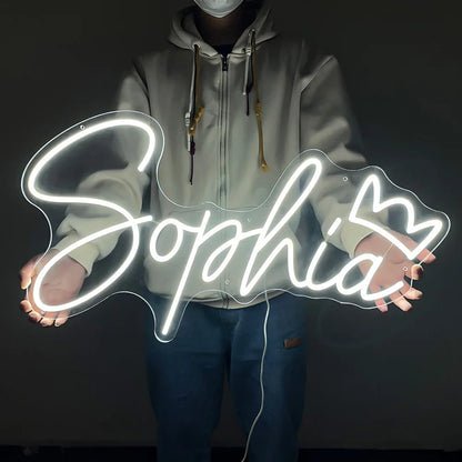 Custom Kids Name Neon Sign – Personalized Acrylic LED Birthday & Home Wall Decor