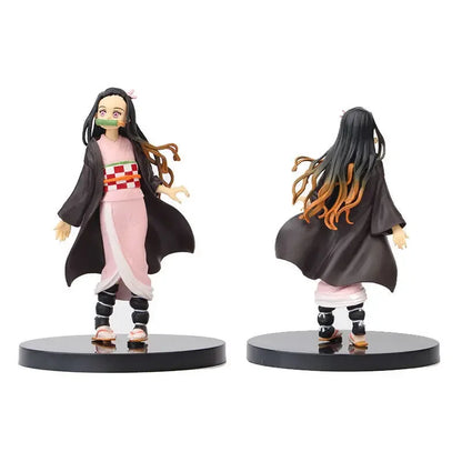 Anime Demon Slayer Kimetsu No Yaiba Action Figures – Tanjirou, Nezuko, Zenitsu & Inosuke PVC Model Toys