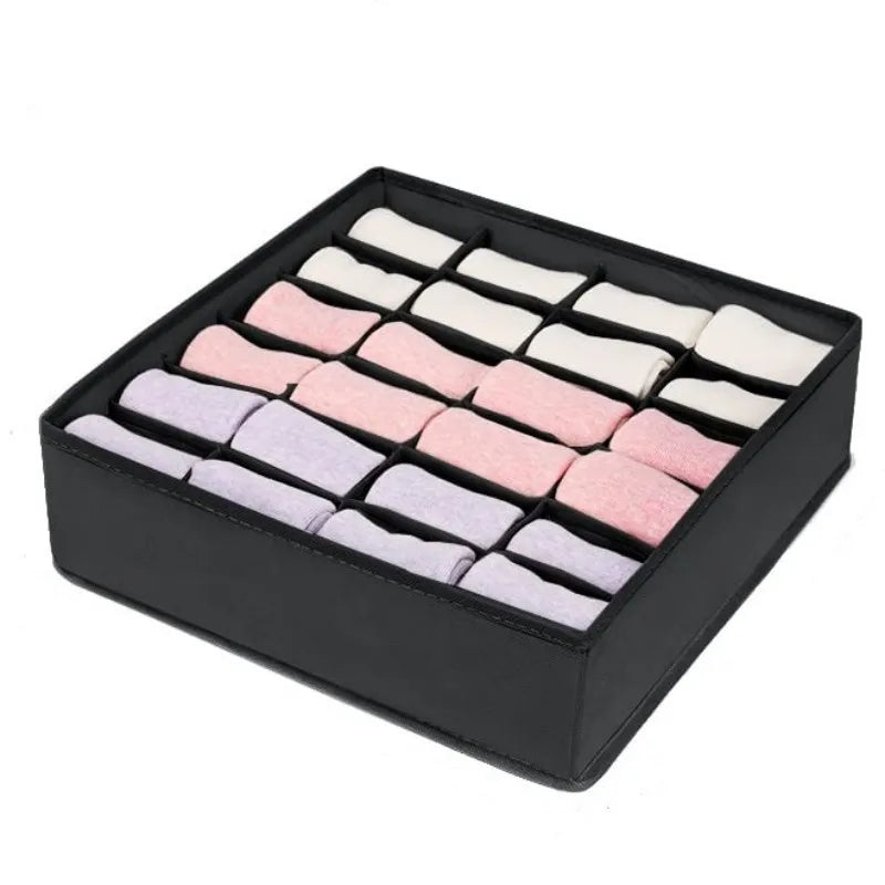 Underwear & Sock Storage Organizer Box – Bra, Socks & Clothing Drawer Divider for Wardrobe & Cabinet Organization System