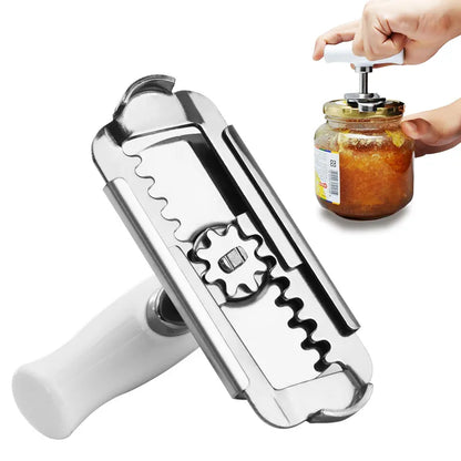 Stainless Steel Multi-Function Lid and Jar Opener for Effortless Kitchen Magic