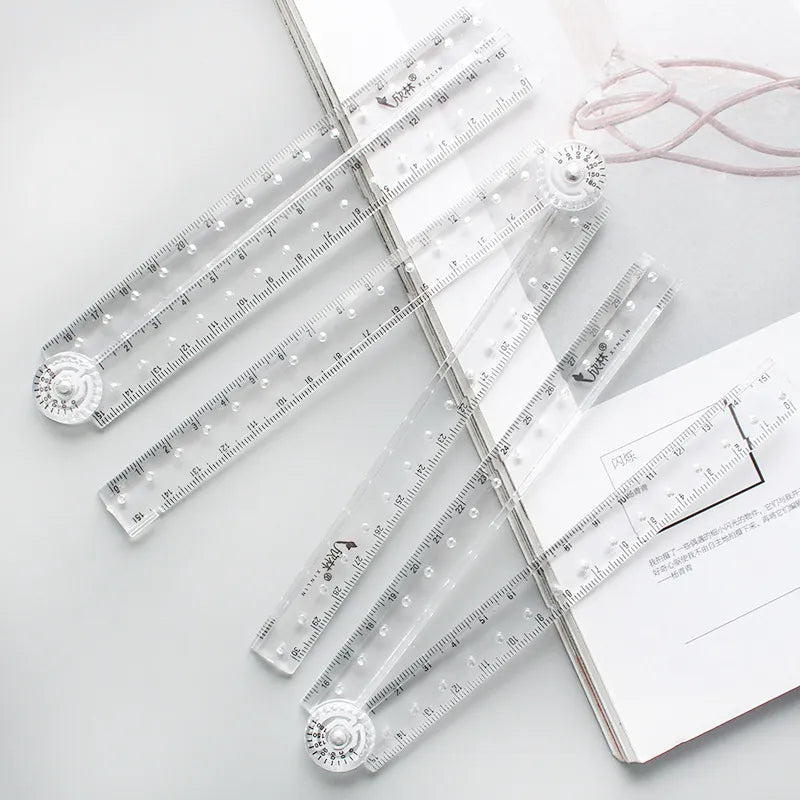 Foldable Acrylic Ruler : MOHAMM 1pc - Ideal for School & Office Supplies!