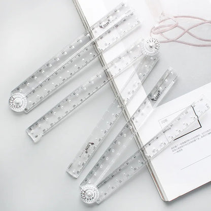 Foldable Acrylic Ruler : MOHAMM 1pc - Ideal for School & Office Supplies!