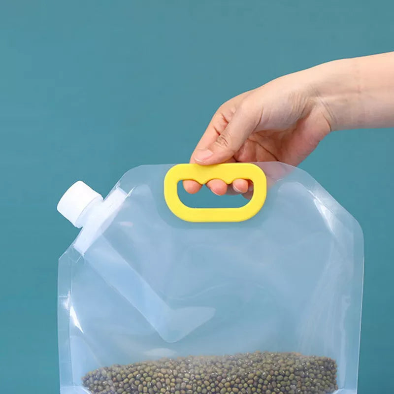 1/3/5pcs Sealed Storage Bags - Transparent, Thickened, Moisture and Insect-Proof Food-Grade Bags for Rice and Grains Packaging