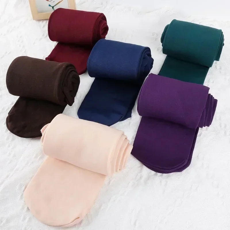 Women's Thermal Winter Tights – Fleece-Lined Sheer Velvet Pantyhose, Thick Warm Leggings with Plush Inner Layer