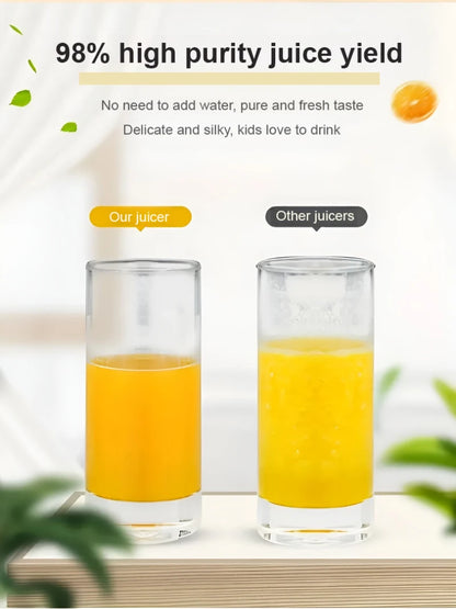 Portable Electric Fruit Juicer — Mini Household Juicer Cup for Fresh Orange & Fruit Juice Separation