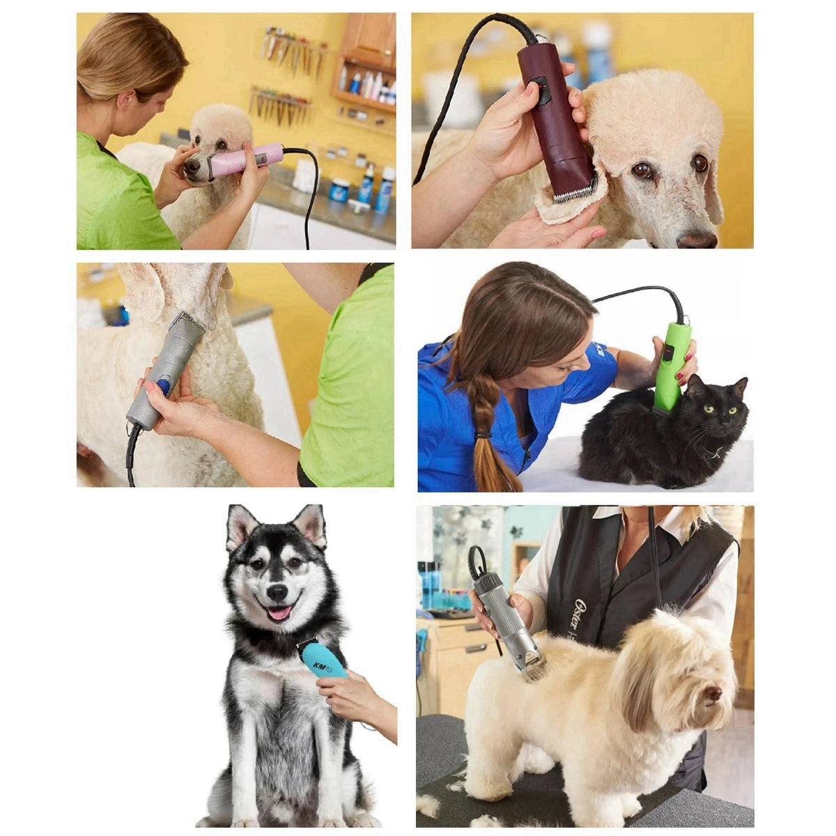 Professional Pet Dog Clipper Blades Set (3F–50#) – Compatible with Andis, Oster A5 & Wahl KM Animal Grooming Clippers Replacement Blades