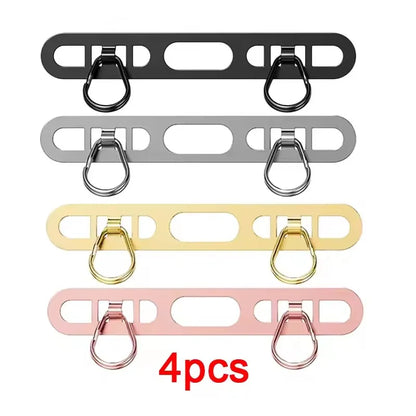 Metal Phone Lanyard Patch Set 1/2/3Pcs – Stainless Steel Side Clip Connector with Double Buckle for iPhone Strap Gasket Attachment