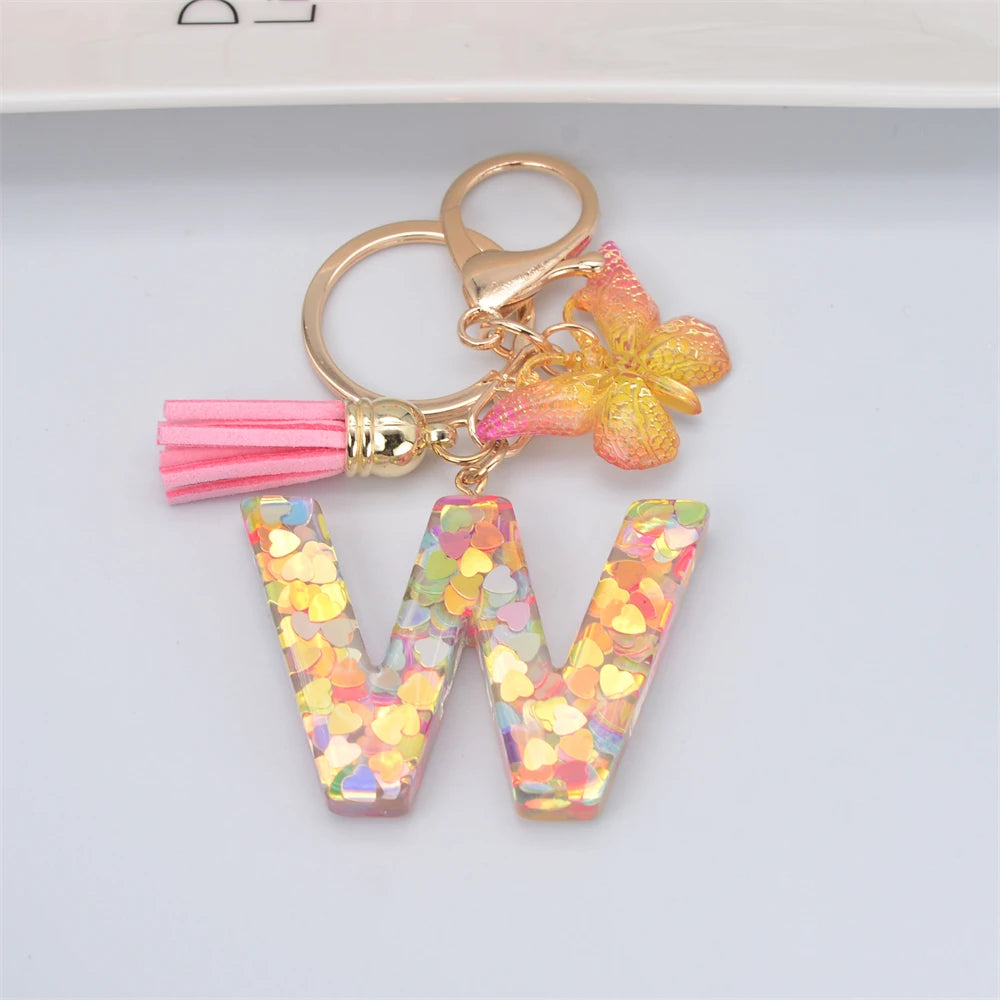 A-Z Letter Metal Keychain - Personalized Initial Car Key Ring & Name Gift