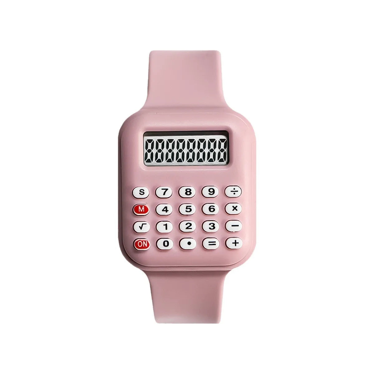 2026 Kids Digital Watch with Calculator - Rubber Strap Electronic Watch for Girls with Time & Date Display