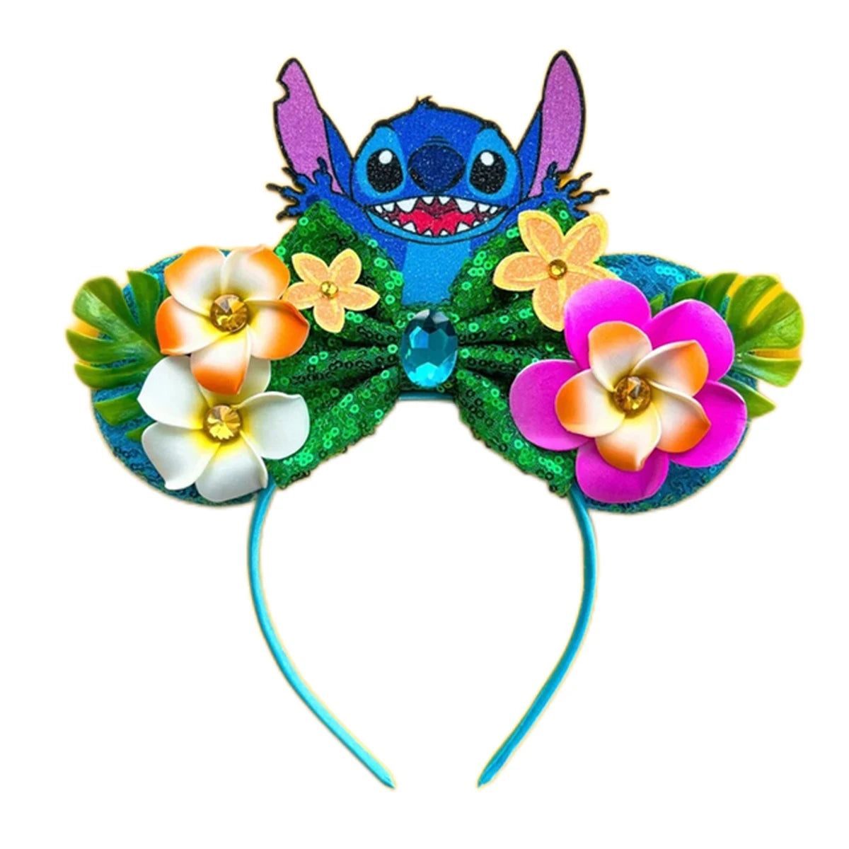 Mickey Mouse Ears Headband with Bow – Sequin Candy Cosplay Costume Party Accessory for Girls & Women, Christmas Gift
