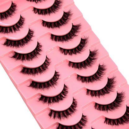 38 Styles 10 Pairs 3D Mink False Eyelashes – Natural Short & Long Fake Lashes Makeup Extension Kit