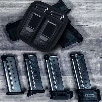 Nylon Magazine Pouch Holster – 9mm Concealed Carry Mag Case with Clip for Glock 19/21/92, Handgun Mag Pouch
