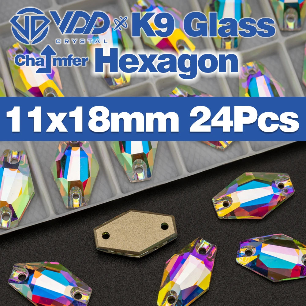 AAAAA K9 Glass Sew-On Rhinestones - AB Crystal Flatback Stones for Wedding Dress & Clothing Accessories