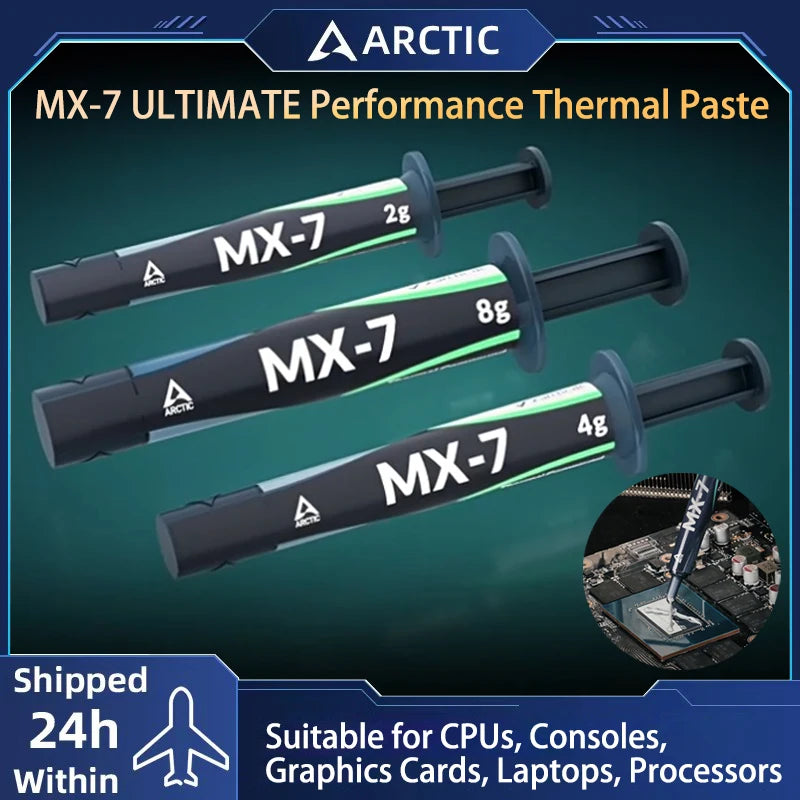ARCTIC MX-7 High Performance Thermal Paste – Ultimate CPU, GPU, Laptop & Console Cooling Compound (2g/4g/8g)