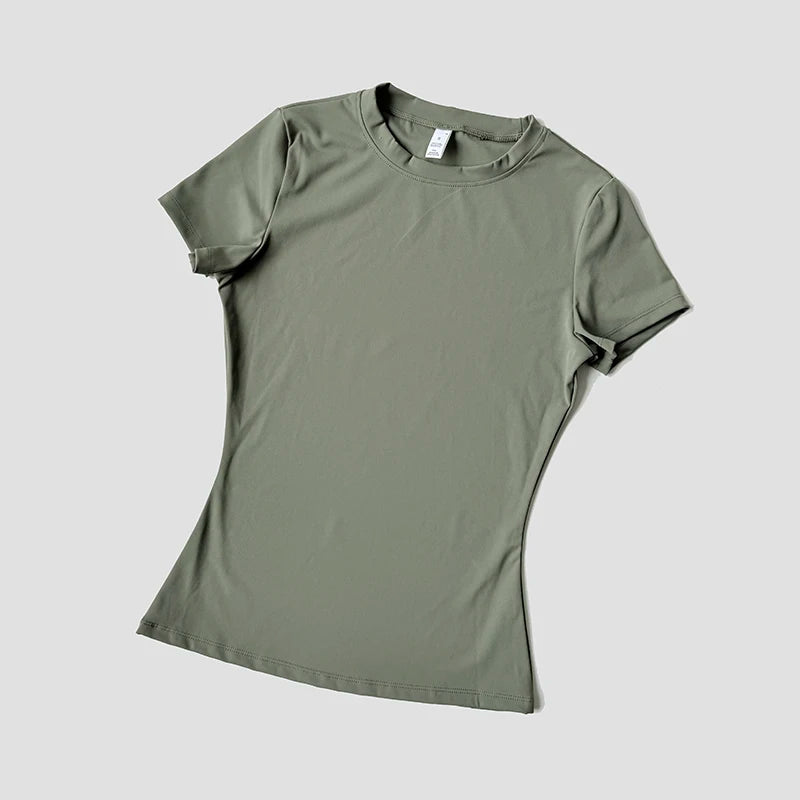 Women’s Seamless Yoga Top Short Sleeve Fitness T-Shirt – Gym, Running & Activewear Sports Shirt for Workout Comfort & Breathability