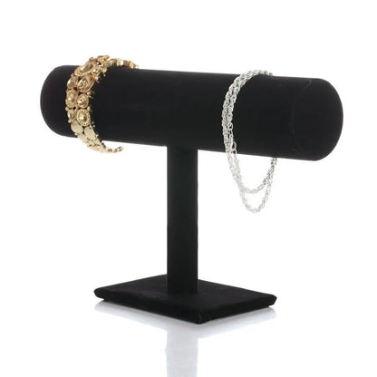 6-Color Upright Velvet Bracelet & Chain Watch Display Rack – Hard Jewelry Organizer Stand Holder