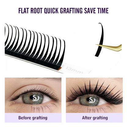 NATUHANA 0.07mm Wet Eyelash Extensions – Manga Wispy Spikes & Premade Fans for Cosplay & Volume