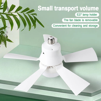 30W E27 Ceiling Fan Light with Remote - LED Dimming Function, Intelligent Silent Fan for Bedroom & Living Room