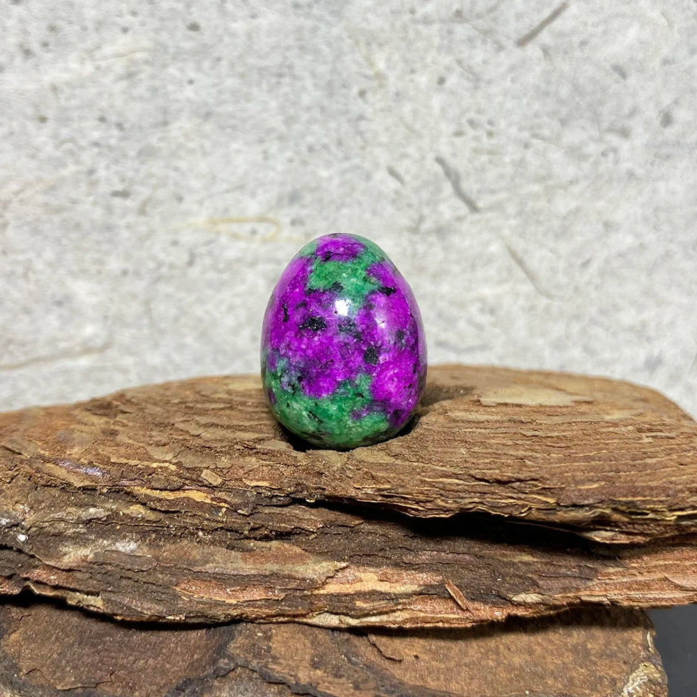 EG1-7 Mini Natural Stone Egg - Polished Meditation Fidget Stone for Stress Relief, Desk Decor, and Gifts