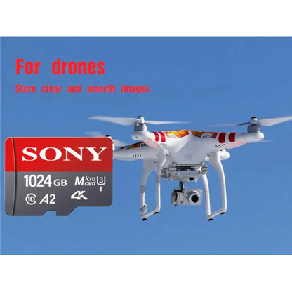 SONY 1024GB Micro SD Card – Class 10 High-Speed A2 TF Flash Memory for Xiaomi, Camera, Phone & Drone, 4K Ultra-HD Video