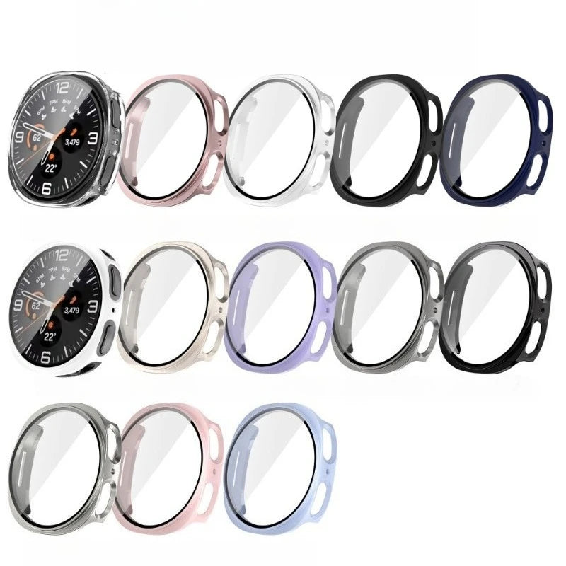 Tempered Glass + Protective Case for Samsung Galaxy Watch 8 (40mm/44mm & Classic) – Anti-Scratch Screen Protector Bumper Cover