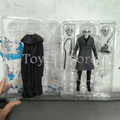 NECA Ultimate Black & White Count Orlok Nosferatu Action Figure – Horror Model Toy & Christmas Gift