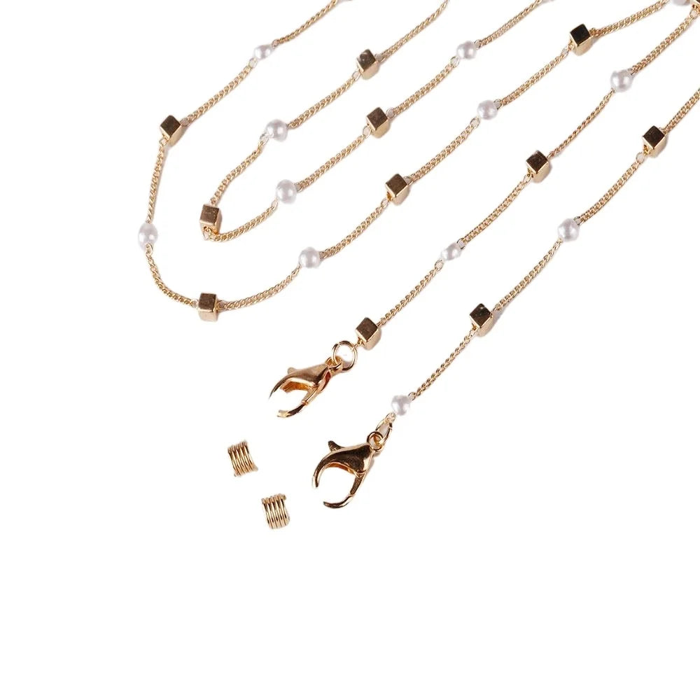 Women Pearl Star Eyeglass Chain - Fashion Beaded Sunglasses Holder Neck Strap For Reading Glasses