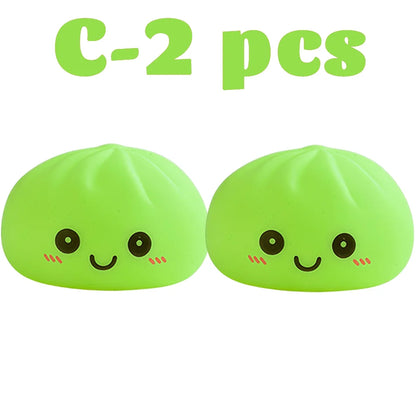 2027 Kawaii Dumpling Night Light - Cute Glowing Dumpling Steamer Desktop Ornament and Gift Decor