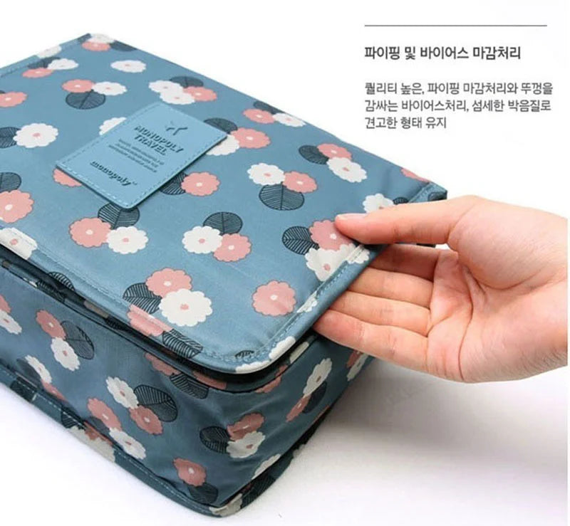 Waterproof Hanging Travel Makeup Bag – Bathroom Cosmetic Organizer for Men & Women
