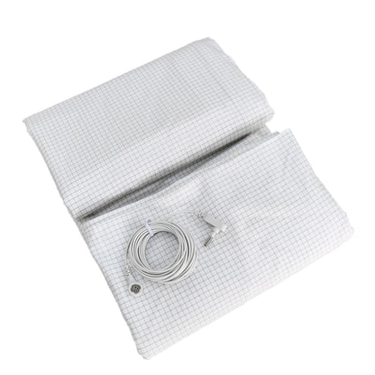 10% Silver Fiber Grounding Bedsheet with Earthing Cord Antistatic Conductive Health Protection Sheet for Stress Relief Sleep Support