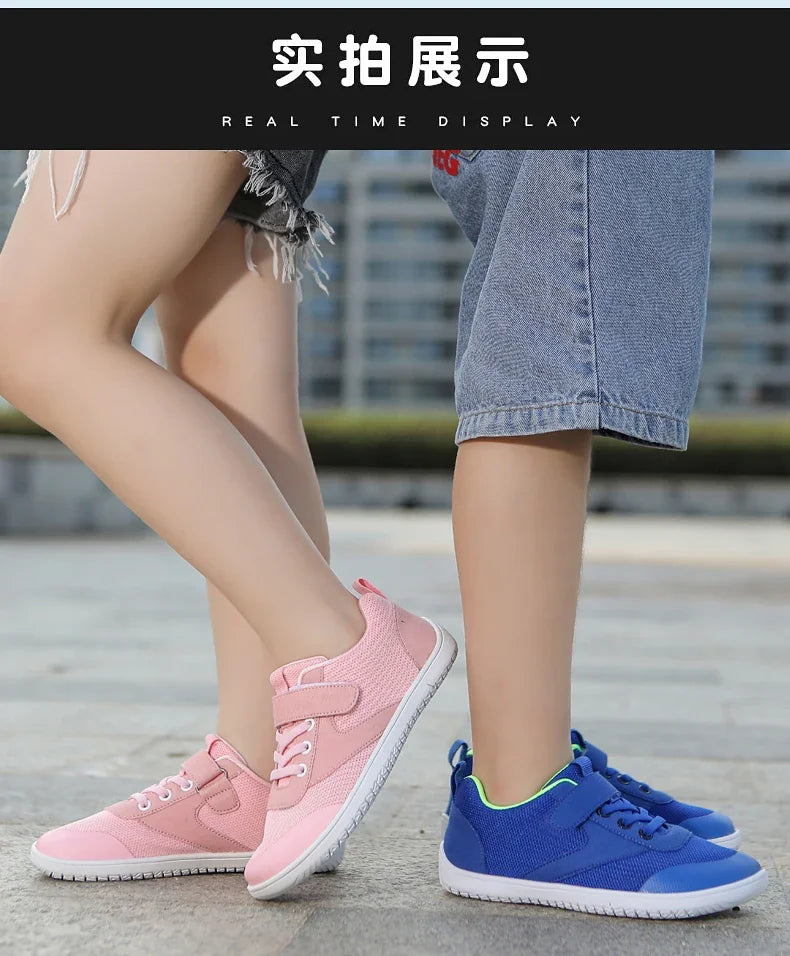 Wide Barefoot Shoes for Little & Big Kids – Boys & Girls Minimalist Sneakers, Lightweight Non-Slip Walking & Skate Flats
