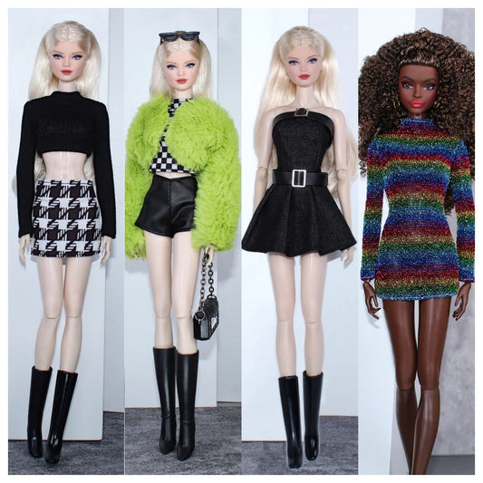 1/6 Doll Clothes Set — New Dress & Sweater Outfit for 30cm Xinyi FR ST BB Dolls, Doll House Accessories