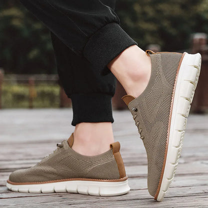 YRZL Men’s Casual Sports Shoes – Anti-Slip, Wear-Resistant, Breathable Cushioning with Color Blocking Design