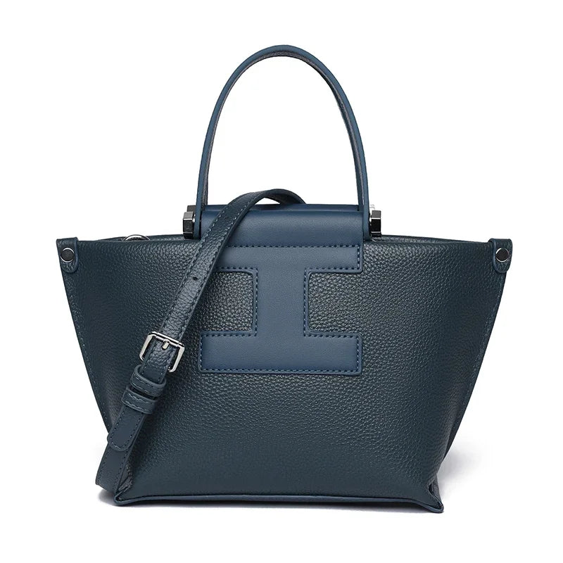 Luxury Cowhide Women’s Tote Bag – High-Quality Genuine Leather Shoulder and Crossbody Handbag, Fashionable Sac A Main