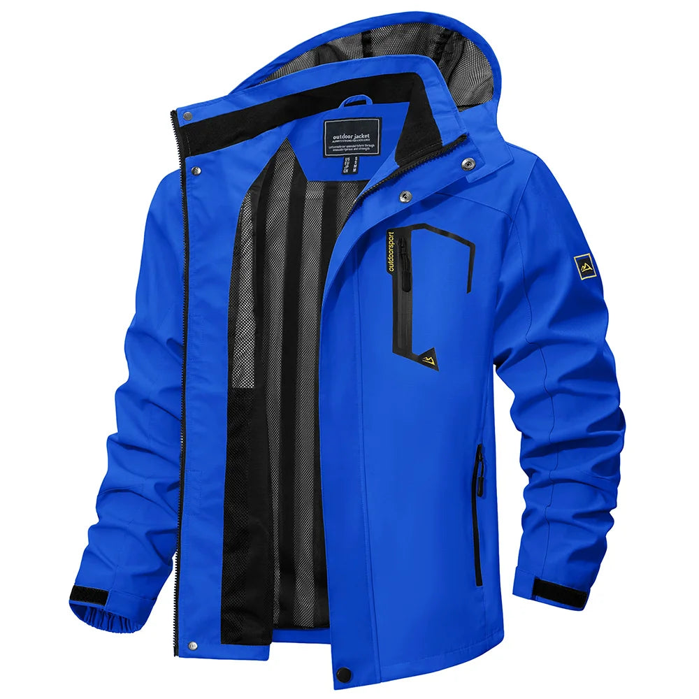 Men’s Lightweight Rain Jacket - Mesh Lined Waterproof Windbreaker for Spring, Autumn, Hiking and Fishing