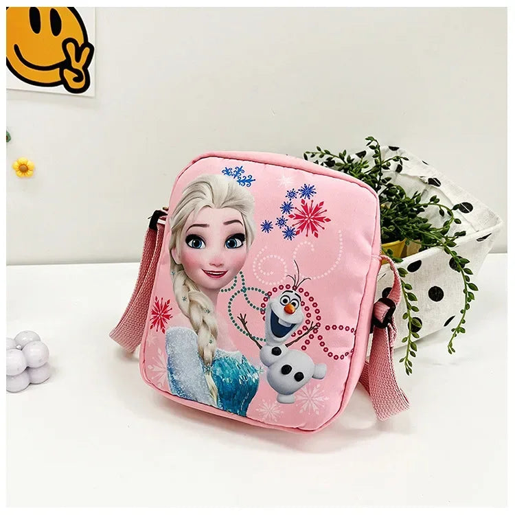 MINISO Disney 2024 Princess Series Crossbody Bag – "Frozen 2" Elsa & Sophia Cartoon Shoulder Bag, Girls Casual Fashion Handbag