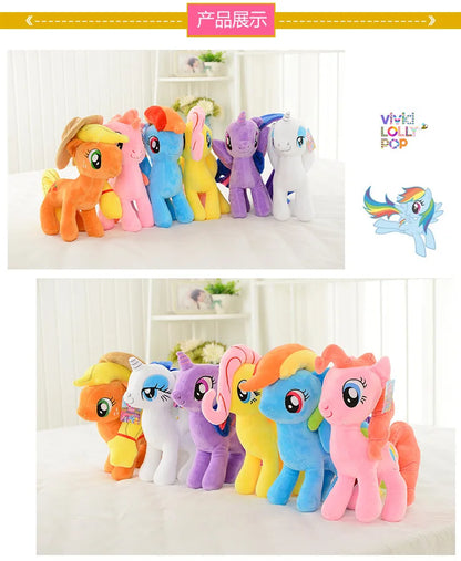 20cm My Little Pony Plush Toy – Twilight Sparkle, Rainbow Dash, Applejack, Rarity, Fluttershy & Pinkie Pie Soft Filled Doll Gift