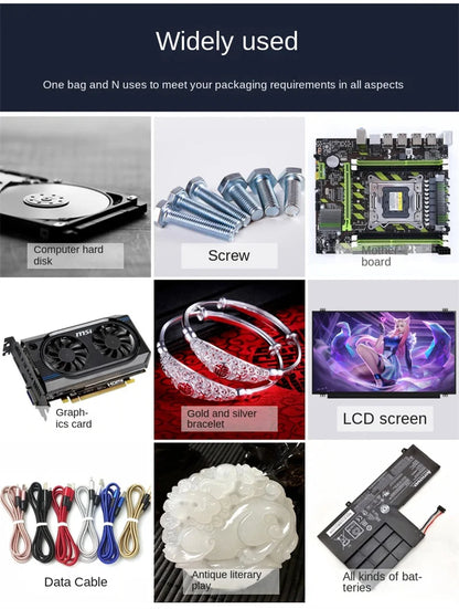 Transparent Anti-Static Shielding Bags – ESD Self-Sealing Pouches for Storage of Small Electronics & USB Accessories