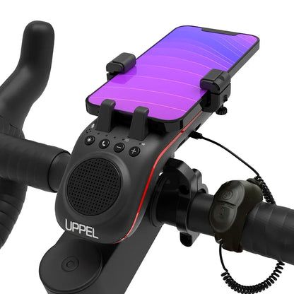 UPPEL 10-in-1 Bike Light with 5000mAh Rechargeable Battery – Front Lamp, Phone Holder, Bluetooth Speaker and Cycling Bell