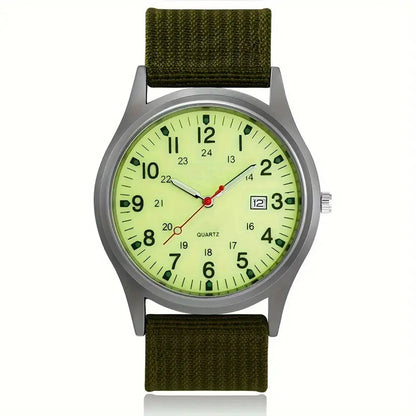 Luxury Men’s Quartz Watch - Waterproof Big Dial Wristwatch with Luminous Hands Fashion Design