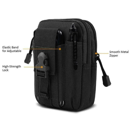 Waterproof Nylon Mobile Phone Case Pouch – Multifunctional Waist Bag for Men – Casual Small Waist Pack