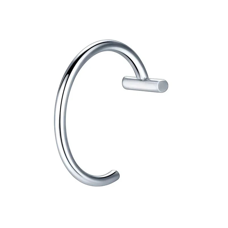 Stainless Steel Fake Nose Ring – Hoop Septum Rings, C-Clip Lip Ring, Non-Pierced Body Jewelry for Women