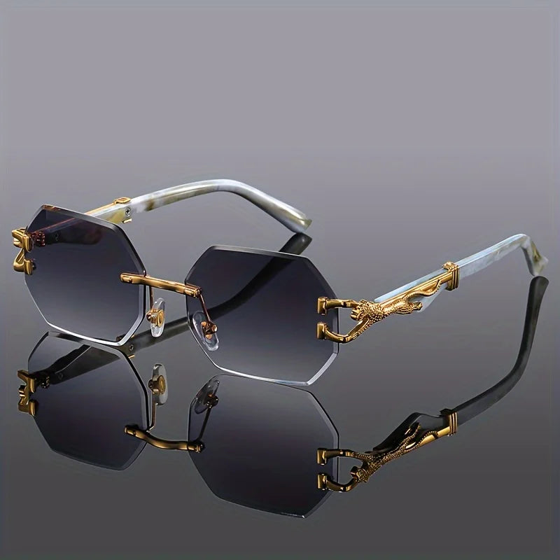2025 Geometric Leopard Print Sport Sunglasses for Women – Lightweight Durable Streetwear Fashion UV Protection Glasses