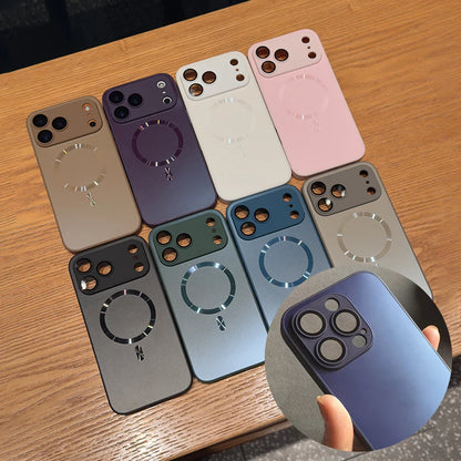 AG Matte Magnetic MagSafe Case - Shockproof Hard PC Cover with Camera Protection for iPhone