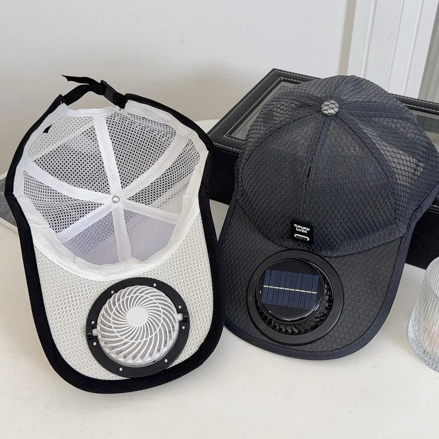 USB Fan Baseball Cap - Breathable Mesh Sun Protection Hat for Outdoor Summer Activities