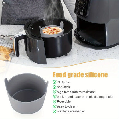Air Fryer Silicone Egg Poacher Cups – 1pc/4pcs Non-Stick Egg Cooker Mold