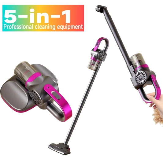 5 in 1 Cordless Handheld Vacuum Cleaner – Rechargeable Wireless Mini Vacuum & Air Gun for Home, Car & Pet Cleaning