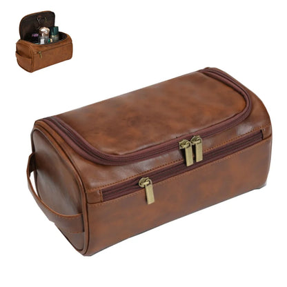 Men's Vintage Luxury Toiletry Bag – Travel Organizer for Cosmetics, Makeup, and Business Essentials