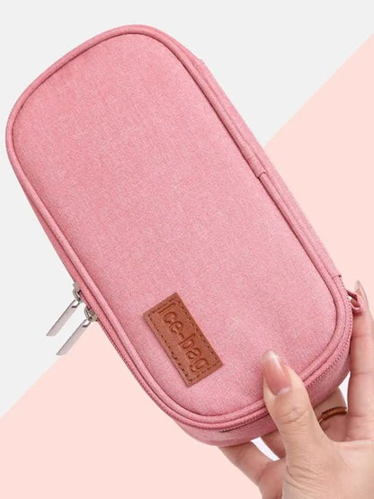 Candy Color Insulin Cooling Bag - Gel-Free Drug Freezer, Thermal Insulated Pill Protector for Diabetes, Portable Medical Cooler