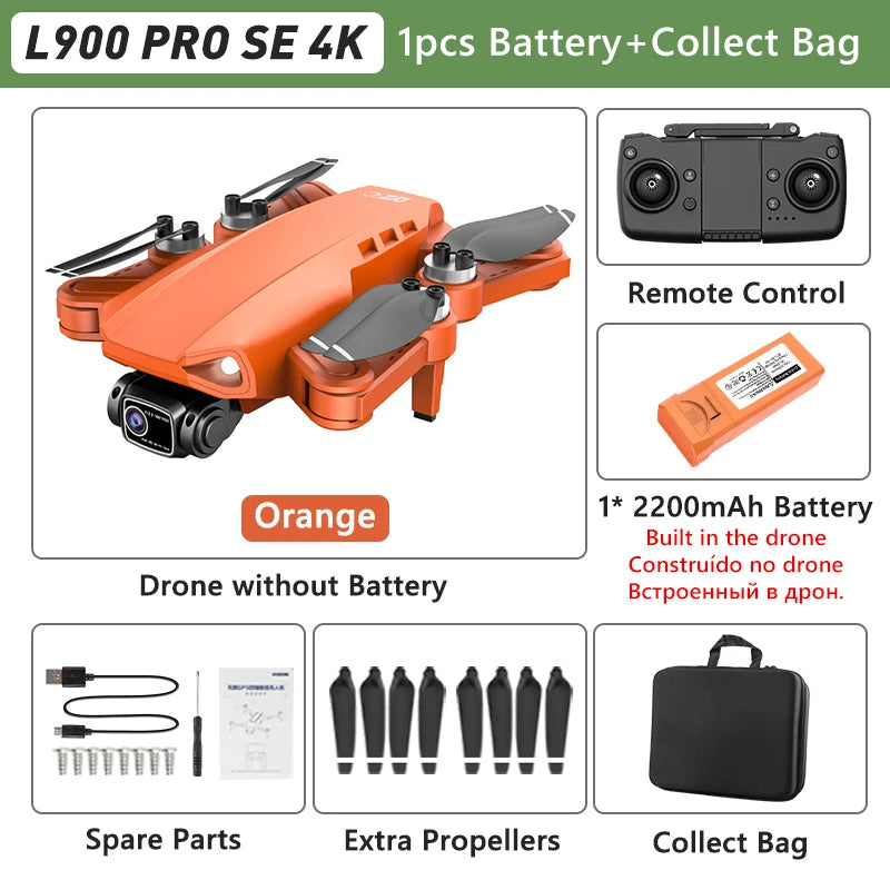 LYZRC L900 PRO GPS Drone – 4K HD Dual Camera, 5G WiFi, Brushless Motor, FPV Quadcopter, Foldable Aerial Photography Drone
